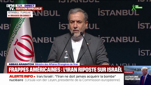 Le ministre des Affaires étrangères de l'Iran Abbas Araghtchi condamne l'agression américaine contre le peuple iranien