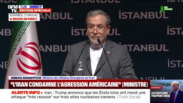 Frappes américaines sur l'Iran: Nous ne laisserons jamais tomber notre droit de nous défendre , rappelle le ministre iranien des Affaires étrangères