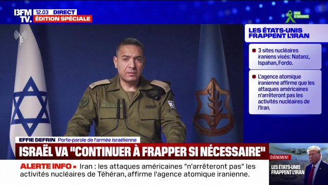 Israël-Iran: Nous faisons une opération historique , explique le porte-parole de l'armée israélienne