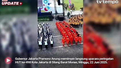 Pramono Anung Pimpin Upacara HUT ke-498 DKI Jakarta