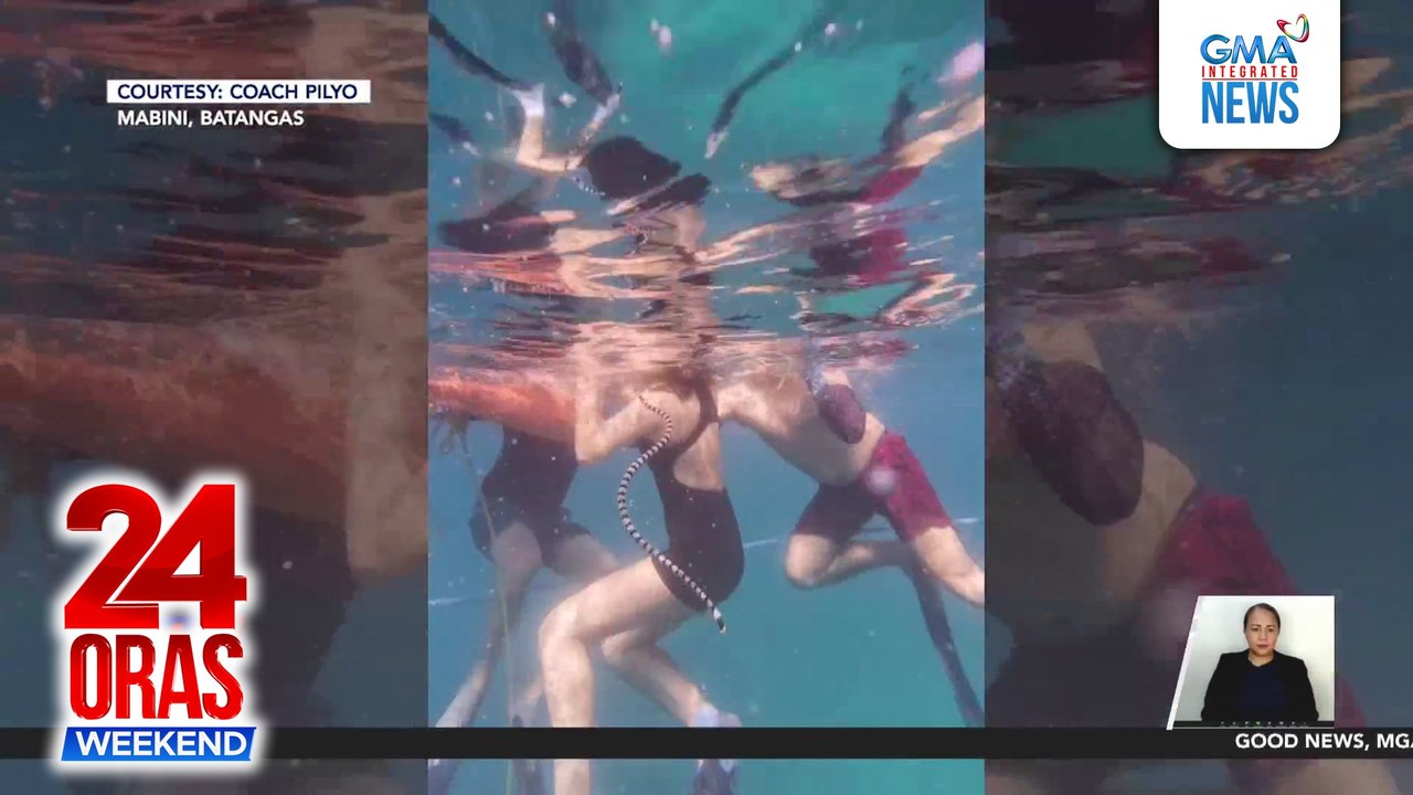 Babaeng nag-aaral ng diving, nilapitan ng makamandag na sea snake na "walo-walo" | 24 Oras Weekend