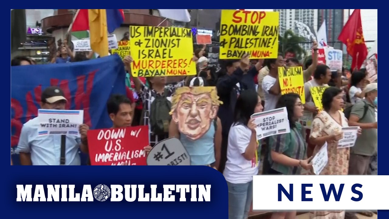 Filipino activists stage protest over US airstrikes in Iran