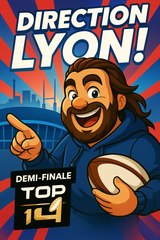 Depart pour la demi final du top 14 avec les parodie bros