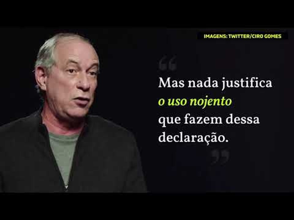 Ciro tenta explicar fala machista sobre Patrícia Pillar