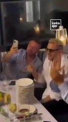 Barış Alper Yılmaz arkadaşının kafasında tabak kırdı