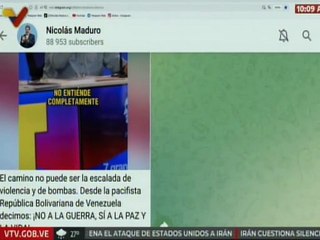 Pdte. Nicolás Maduro: El camino no puede ser la escalada de violencia y de bombas