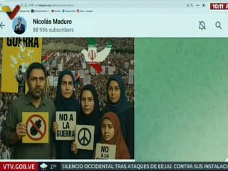 Pdte. Maduro: Condeno de manera categórica y firme el vil ataque perpetrado por EE. UU. contra Irán