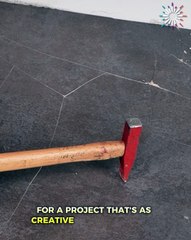 Broken tiles as a one-of-a-kind design! 🙌