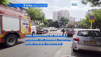 Iran launches wave of missiles at Israel following US bombing of nuclear sites