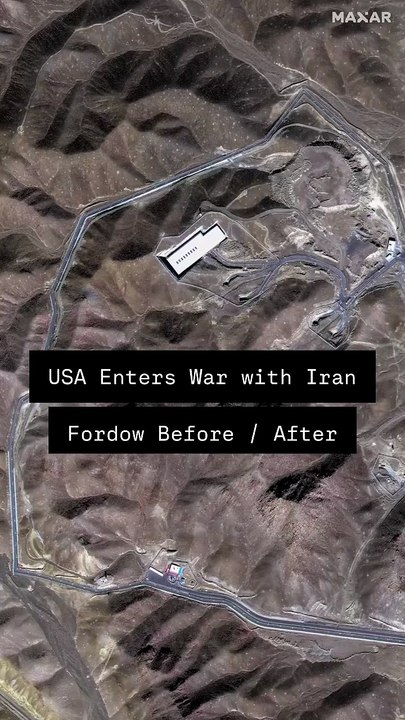 Aftermath: Satellite Images Show US Bunker Buster Damage at Iran's Fordow Nuclear Site