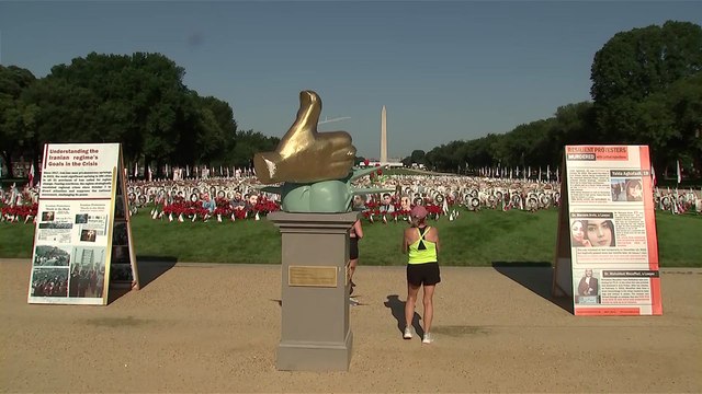 'We don't want war' say visitors at an Iranian memorial in Washington, D.C.