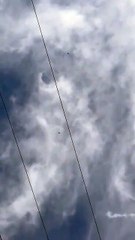 The B2 bombers flying back home over wildwood New Jersey after bombing Iran