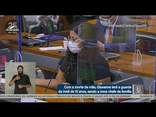 Intérprete de libras chora durante depoimento na CPI