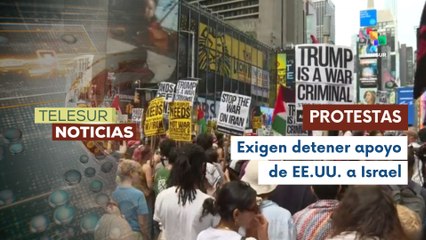 Estadounidenses protestan contra acciones bélicas del gobierno de Trump