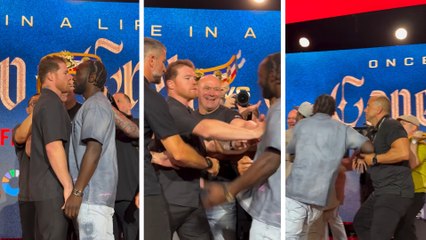Canelo vs. Crawford se incendia; los boxeadores llegan a los "golpes" en el cara a cara