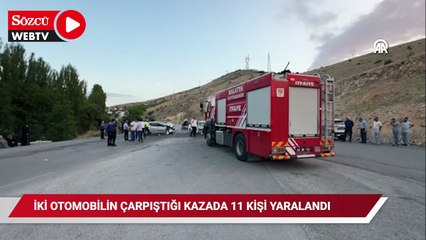 Malatya'da kaza: İki otomobil çarpıştı, 11 kişi yaralandı