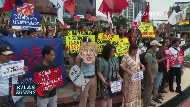 Demo di Ibu Kota Filipina, Massa Kecam Amerika Serikat Atas Serangan Rudal ke Iran