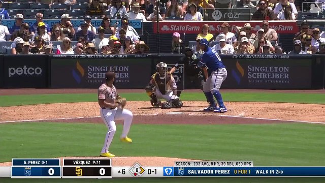 Salvador Pérez conecta jonrón de dos carreras