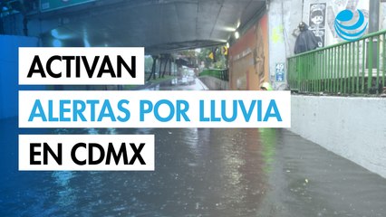 Activan alertas Roja, Naranja y Amarilla por intensas lluvias en CDMX