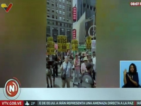 Ciudadanos estadounidenses se movilizaron para exigir cese a los ataques perpetrados contra Irán