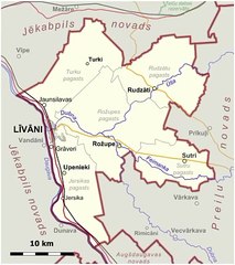 Map of Livani Municipality. Peta Munisipalitas Livani. Livani Municipality Map. Map of Municipality of Livani. Municipality of Livani Map. Līvānu novada karte. Carte de la municipalité de Livani. Mapa do Município de Livani. Mapa del municipio de Livani