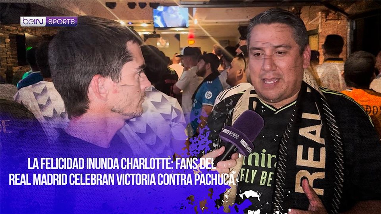La felicidad inunda Charlotte: fans del Real Madrid celebran victoria contra Pachuca   Joy floods Charlotte: Real Madrid fans celebrate victory over Pachuca