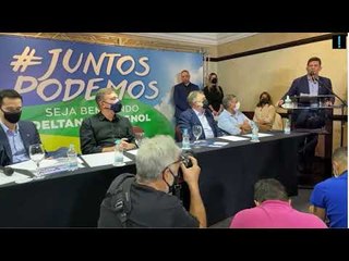 "Nossa turma não é a do mensalão, do petrolão e da rachadinha", diz Moro, em filiação de Deltan