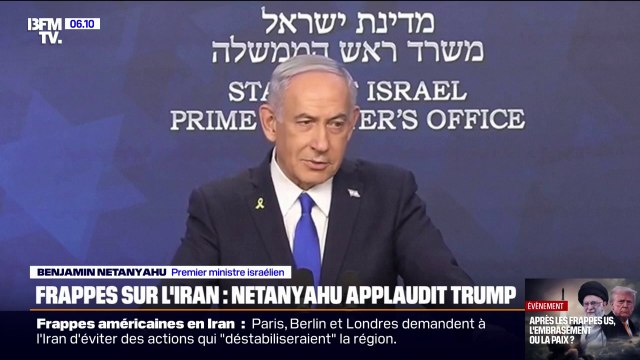 Frappes américaines sur l'Iran: Benjamin Netanyahu évoque un tournant historique et prie pour remercier Donald Trump
