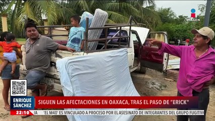 Huracán Erick deja 34 municipios de Oaxaca con daños
