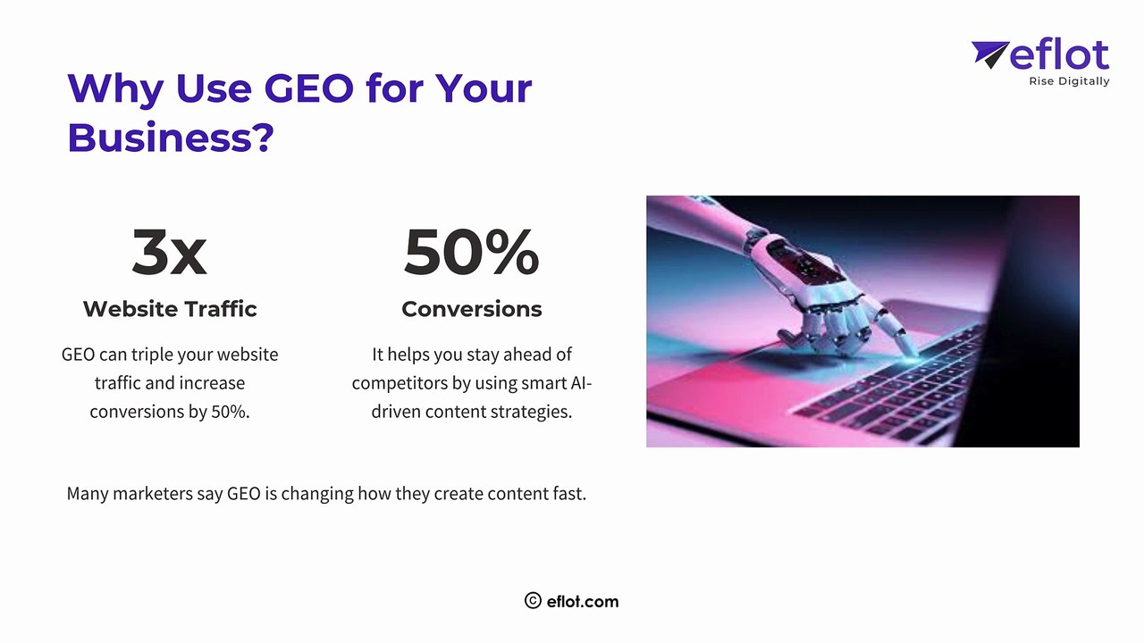 Generative Engine Optimization (GEO) for Business | Eflot-Digital Marketing Agency Bangalore