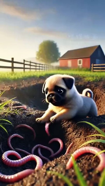 Hen was hunted by weasel,poor pug rescued her children! #cute #story #animals #rescue #cuteanimal