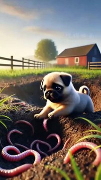 Hen was hunted by weasel,poor pug rescued her children! #cute #story #animals #rescue #cuteanimal