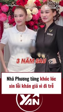 Nhã Phương khóc lóc, xin lỗi khán giả vì đi trễ