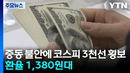 중동 불안에 코스피 3천선 횡보...환율 1,380원대 / YTN