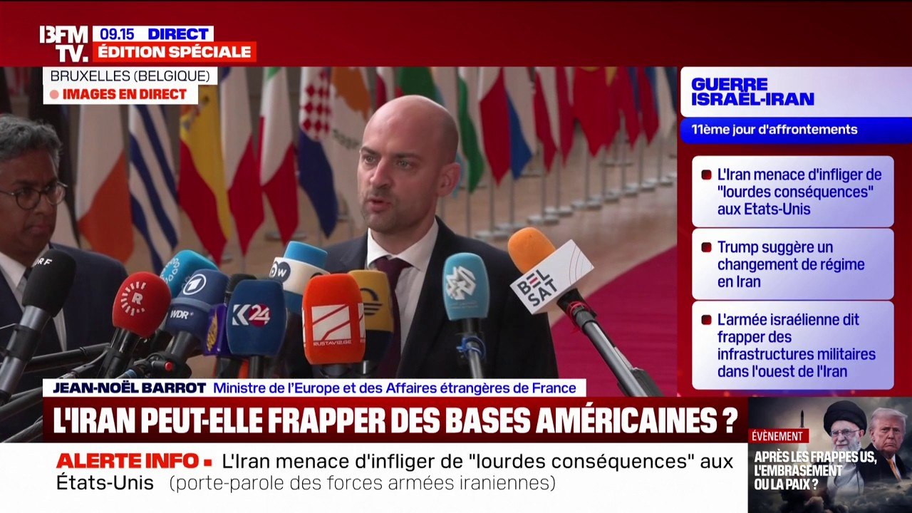 Frappes américaines sur l'Iran: "Nous appelons à la retenue", affirme le ministre des Affaires étrangères, Jean-Noël Barrot