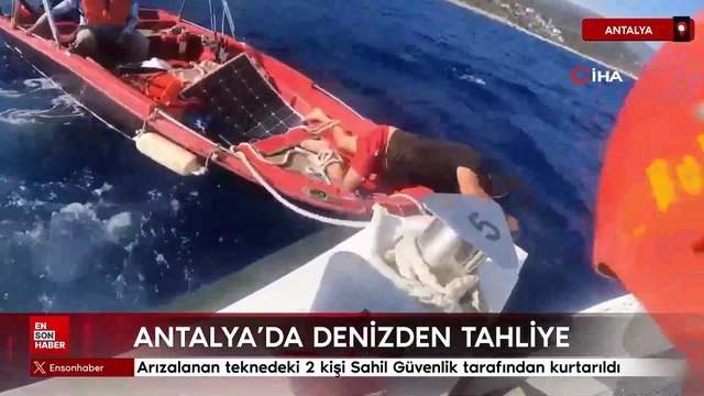 Antalya’da arızalanan teknedeki 2 kişi Sahil Güvenlik tarafından kurtarıldı