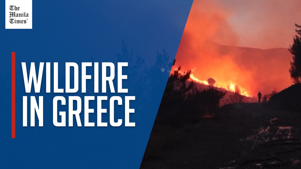 Greece battles wildfire on Chios island, fanned by strong winds