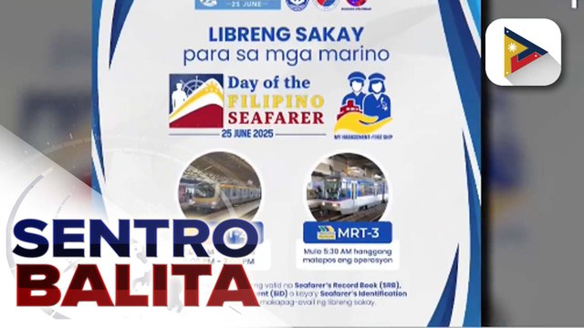 Libreng sakay sa mga Marino, handog ng LRT at MRT sa June 25