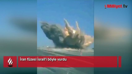 İran füzesi İsrail'i böyle vurdu