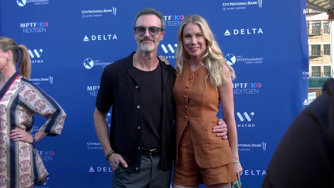 Reid Scott and Elspeth Keller 2025 MPTF NextGen Summer Party Red Carpet