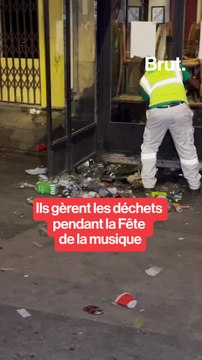 Ils nettoient les déchets pendant la fête de la musique : on a passé la nuit avec la Fonctionnelle , le service d'élite de la propreté de la ville de Paris