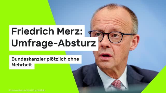 Friedrich Merz: Umfrage-Absturz: Bundeskanzler plötzlich ohne Mehrheit