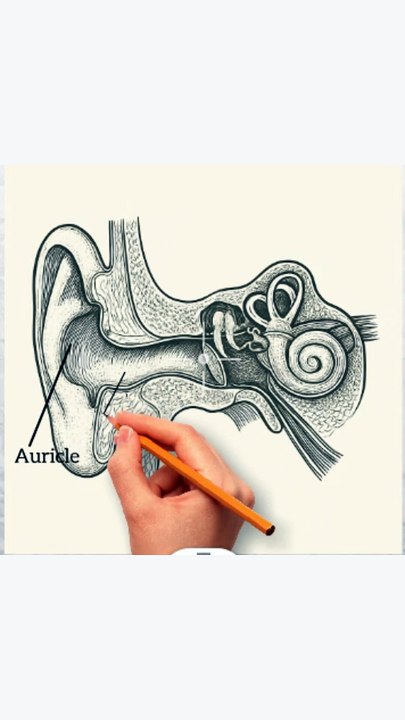 The human ear #how to draw and label #humanbody #anatomy
