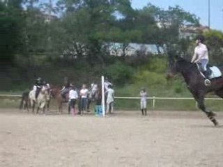 Parcourt de saut d'obstacles