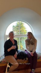 Catrin Finch and Aoife Ní Bhriain get ready for Cardigan show