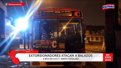 Atacan a bus de empresa de transportes en San Juan de Lurigancho