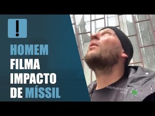 Míssil atinge prédio na Ucrânia enquanto homem gravava vídeo; assista