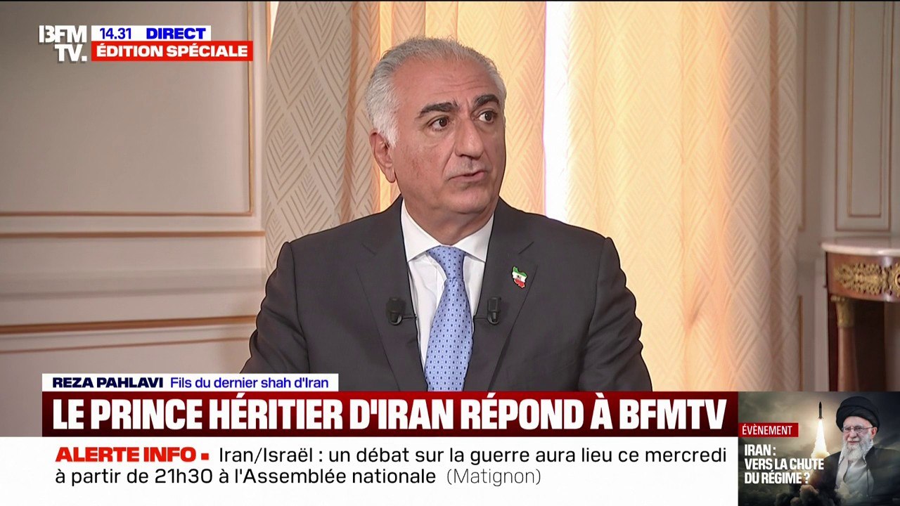 Guerre en Iran: "La seule option qu'il nous reste, c'est de mettre fin à ce régime", déclare le prince héritier d'Iran, Reza Pahlavi actuel d'Iran
