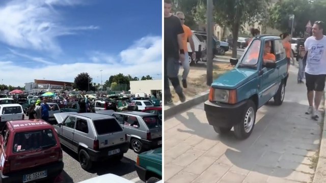 Migliaia di Fiat Panda al tradizionale raduno di Pandino: c'è anche la più piccola del mondo, larga solo 50cm