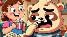 Finn groans and Rikki munches on popcorn #foryou #cuteanimal #shorts #finn #cartoon